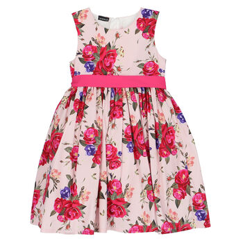 Girls Pink Floral Dress