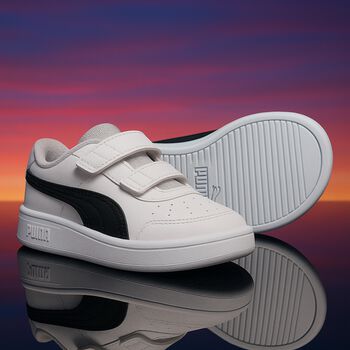 Younger White & Black Rickie Trainers