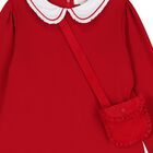 Girls Red Dress Set, 3, hi-res