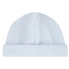 Baby Boys Blue Ribbed Hat, 1, hi-res