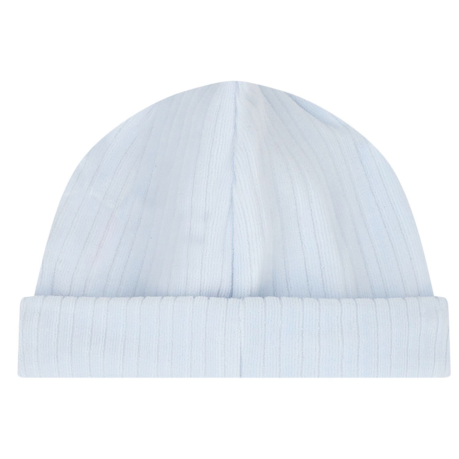 Baby Boys Blue Ribbed Hat, 1, hi-res