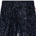 Girls Navy Blue Sequin Trousers, 1, hi-res