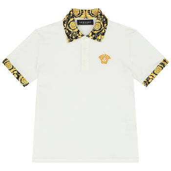 Boys Ivory Barocco Polo Shirt