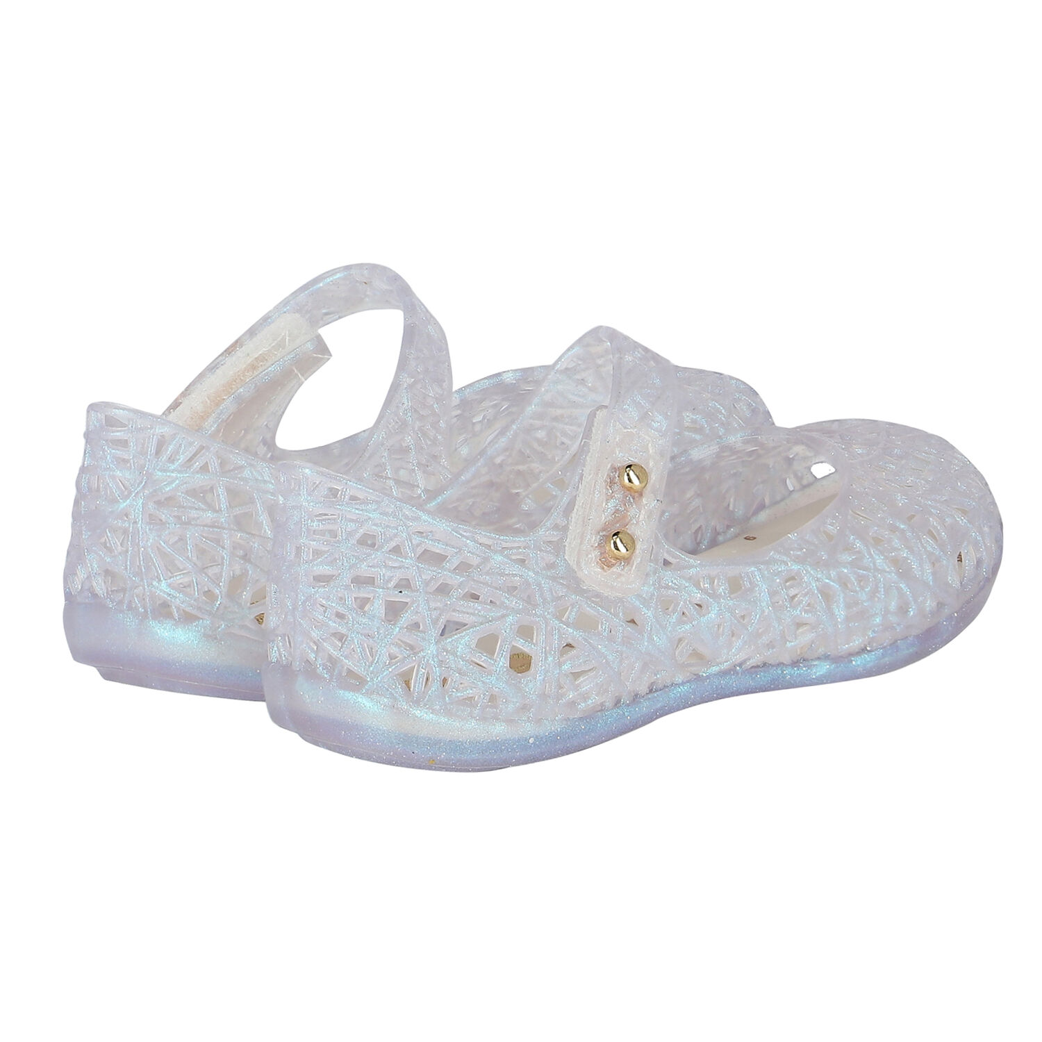 Younger Girls Clear Glitter Shoes, 2, hi-res