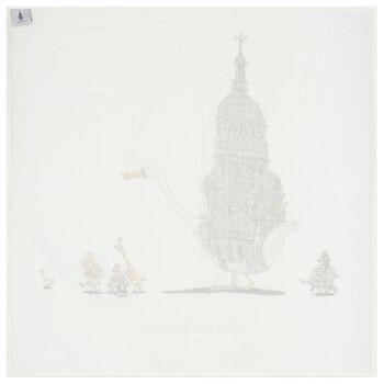 White Atelier Choux Swaddle Carré Baby Blanket