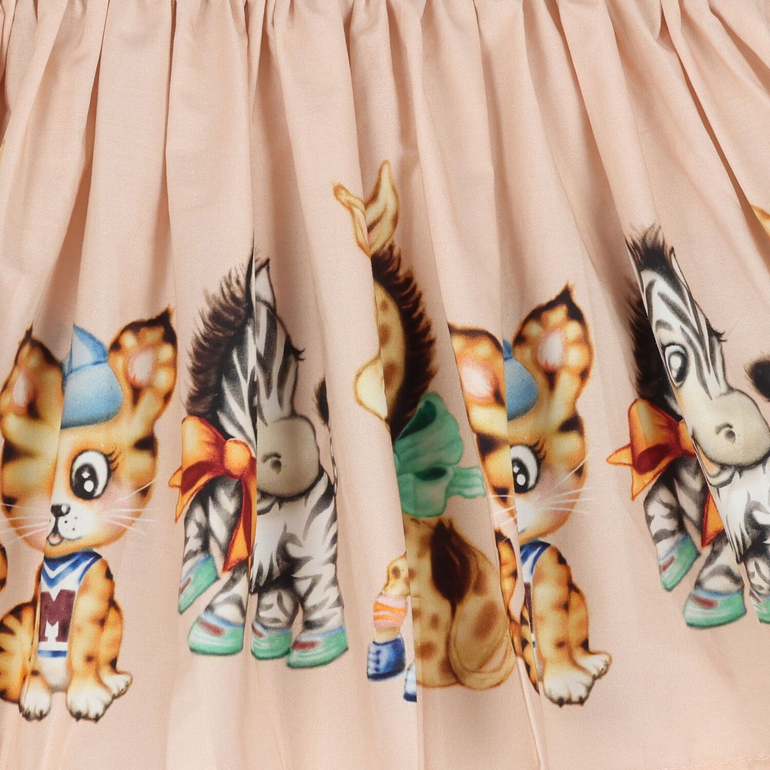 Younger Girls Pink Animals Dress, 1, hi-res