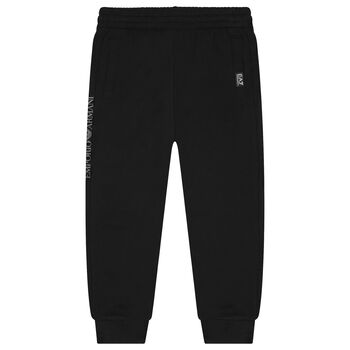 Boys Black Logo Joggers