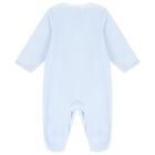 Baby Boys Blue Teddy Bear Babygrow, 1, hi-res