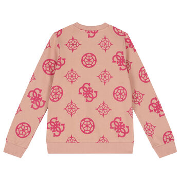 Girls Beige Logo Sweatshirt