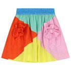 Girls Multi-Coloured Bow Skirt, 1, hi-res