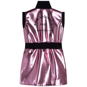Girls Pink Logo Sleeveless Dress