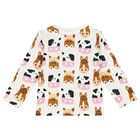 Younger Boys Ivory Animals Long Sleeve Top, 1, hi-res