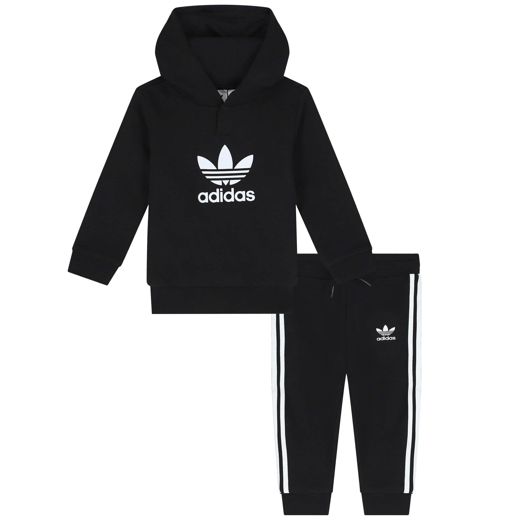adidas Originals Black White Logo Tracksuit Junior Couture