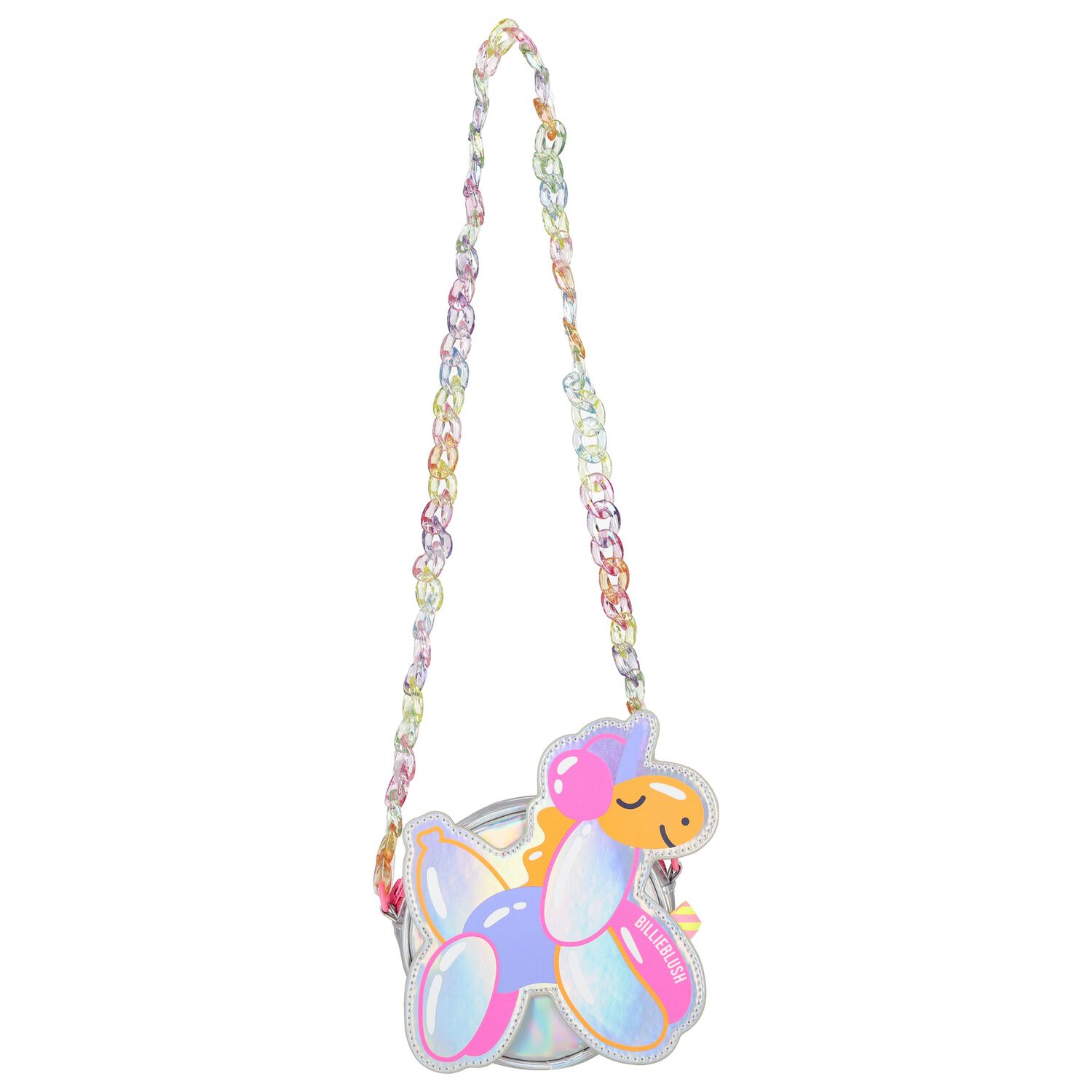 Girls Silver Iridescent Unicorn Handbag, 1, hi-res