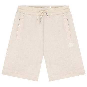 Boys Beige Logo Shorts