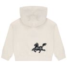 Girls Beige Patch Hooded Top, 1, hi-res