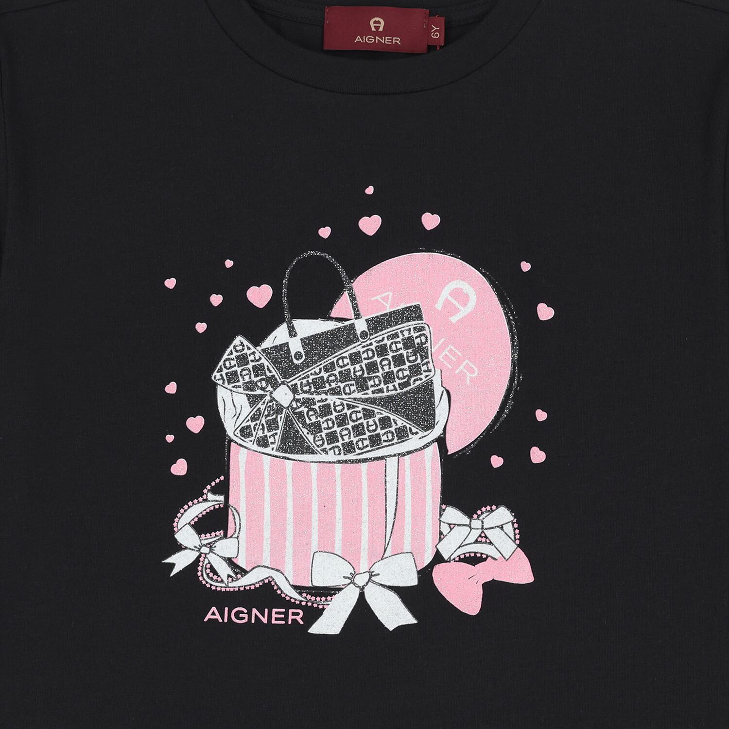 Girls Black Bag T-Shirt, 2, hi-res
