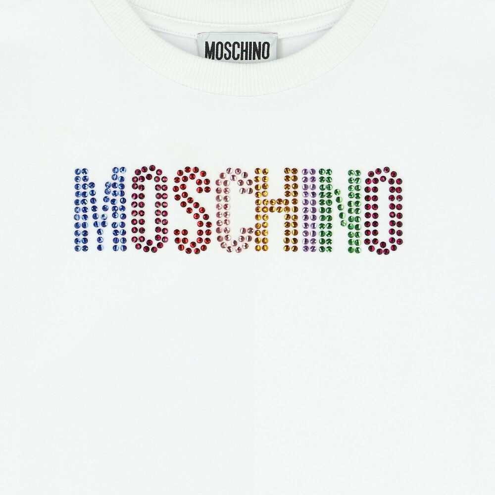 white diamante t shirt