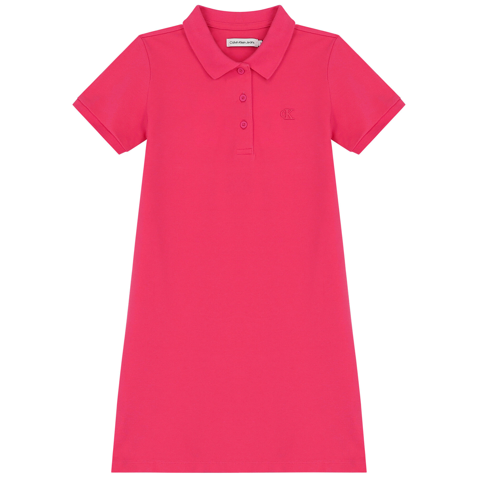 Calvin Klein Girls Pink Logo Polo Dress Junior Couture