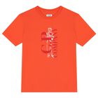 Boys Orange Logo T-Shirt, 3, hi-res
