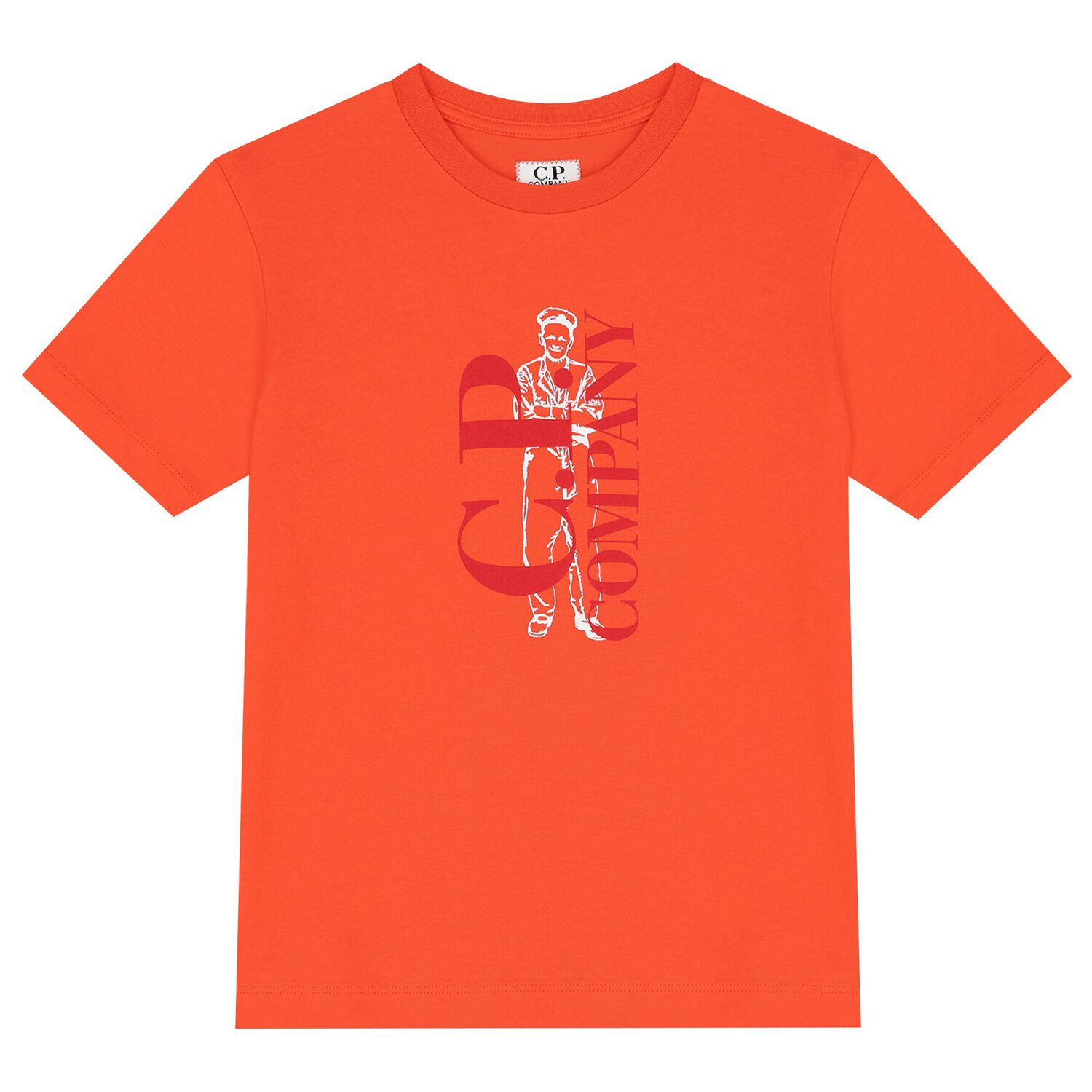 Boys Orange Logo T-Shirt, 3, hi-res