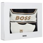 طقم أولاد هدايا أفرول بالشعار باللون الأسود, 1, hi-res