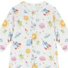 طقم أولاد أفرول بطبعة باللون الأبيض, 1, hi-res