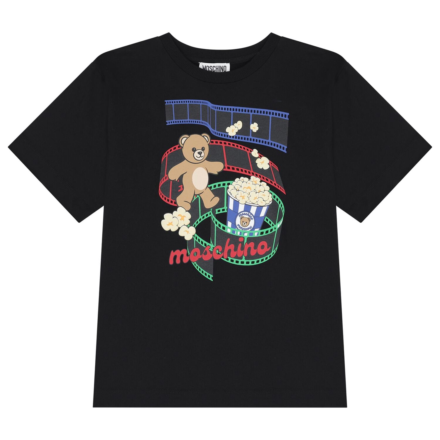 Black Teddy Bear Logo T-Shirt, 1, hi-res