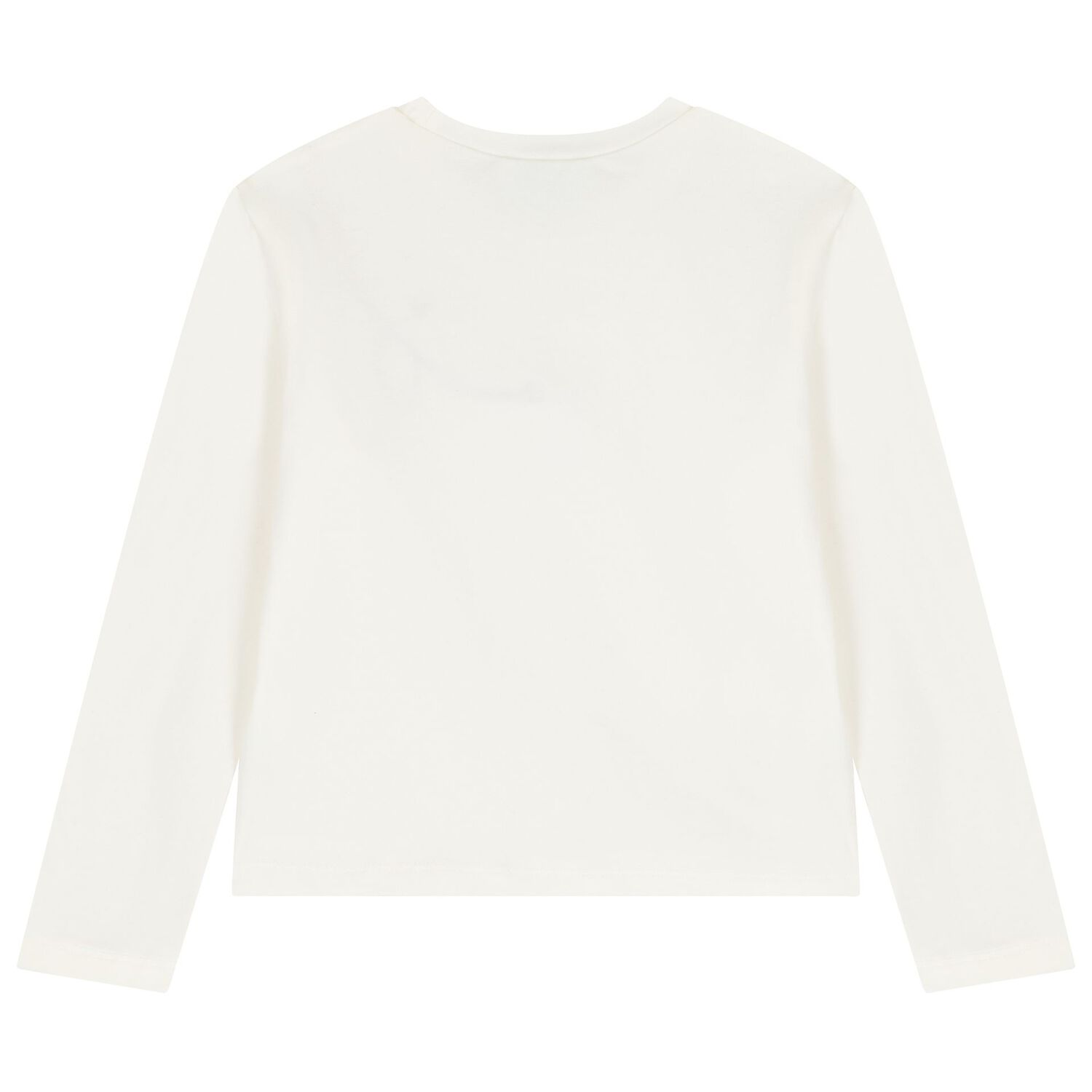 Girls Ivory Embroidered Floral Long Sleeve Top, 4, hi-res
