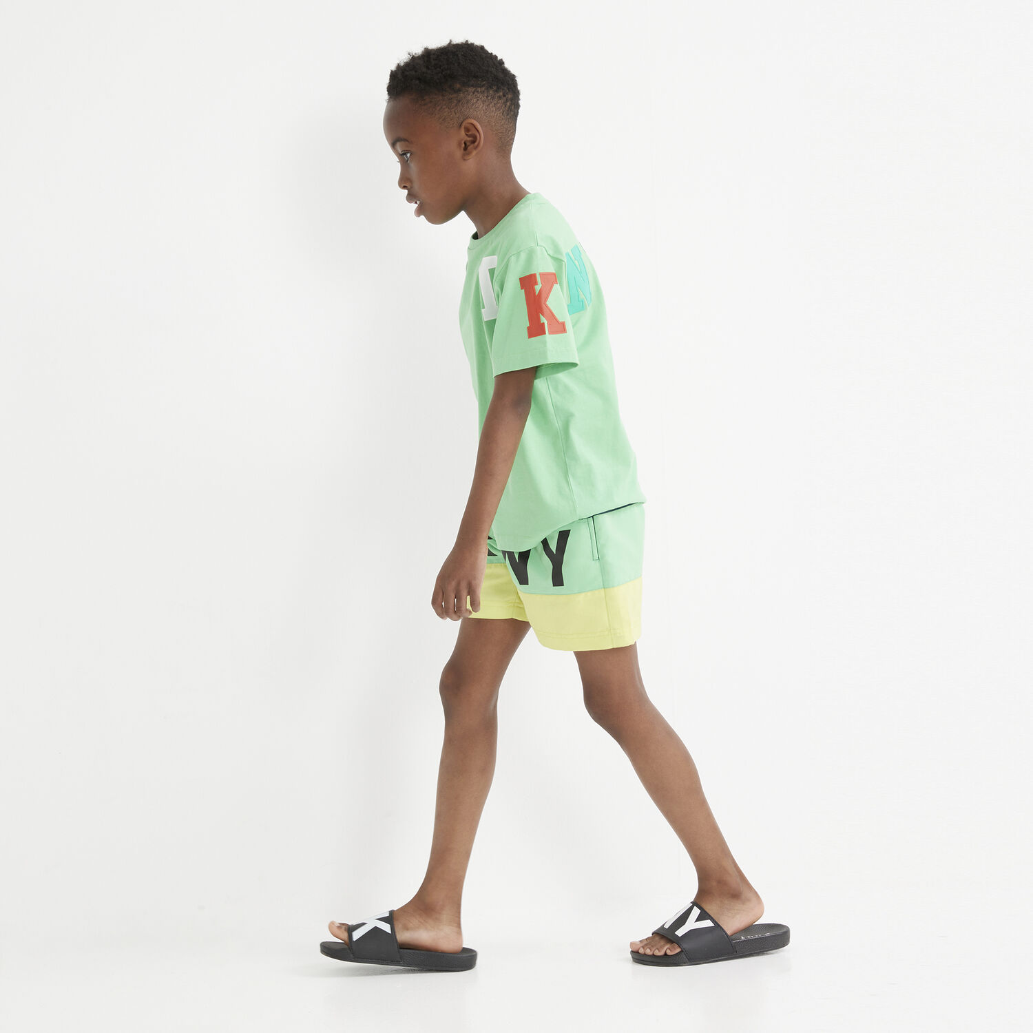 شورت سباحة بالشعار متعدد الألوان للأولاد , 1, hi-res