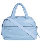 Blue Logo Baby Faux Leather Changing Bag , 3, hi-res