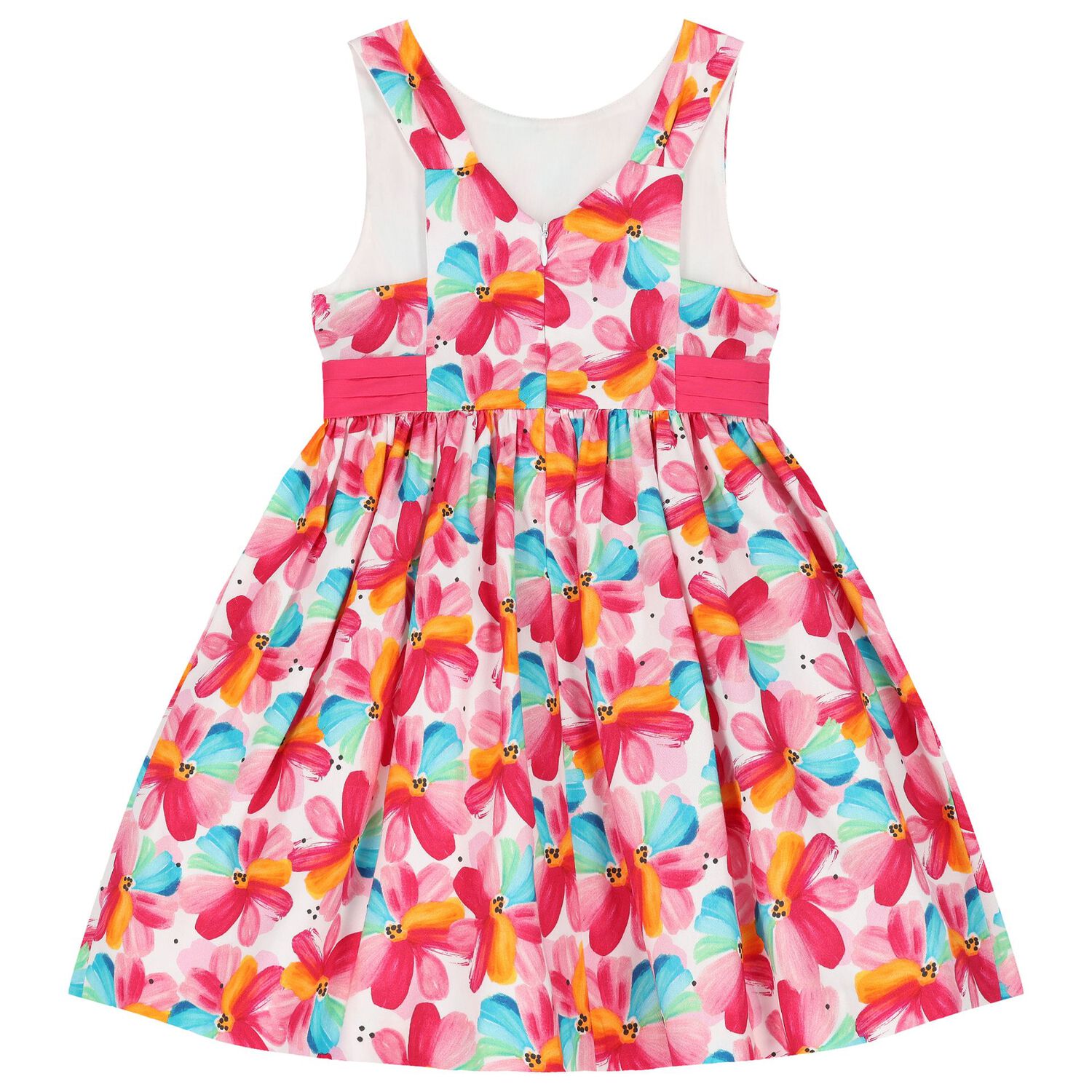 Girls Multi-Coloured Flower Dress, 2, hi-res image number null