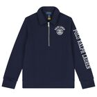 Boys Navy Blue Logo Sweatshirt, 1, hi-res