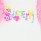 Girls White Ruffled Top, 1, hi-res