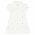 Baby Girls White Polo Dress Set, 2, hi-res