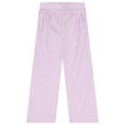 Girls Purple 3D Flower Trousers Set, 2, hi-res