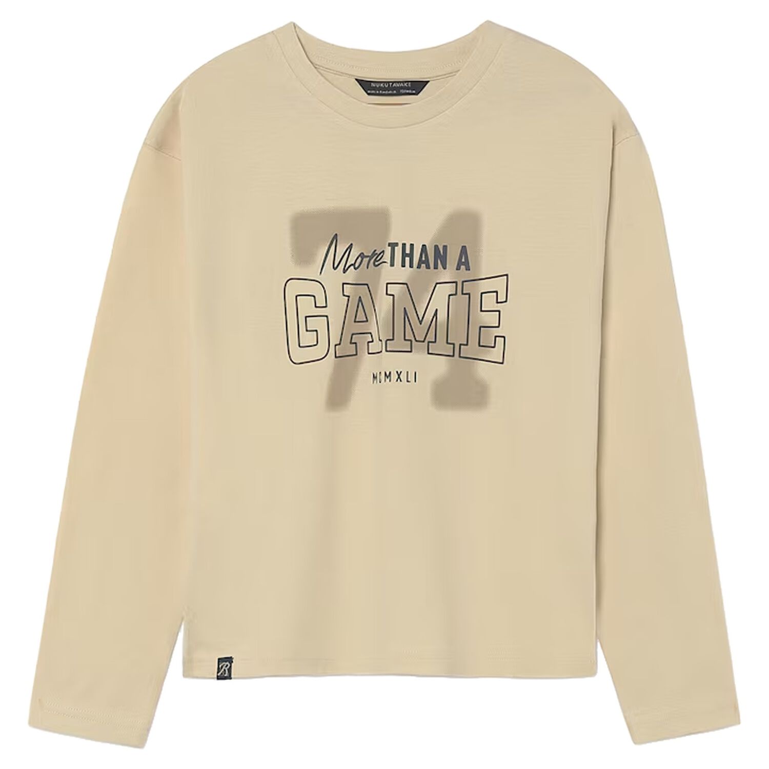 Boys Beige Long Sleeve Top, 1, hi-res