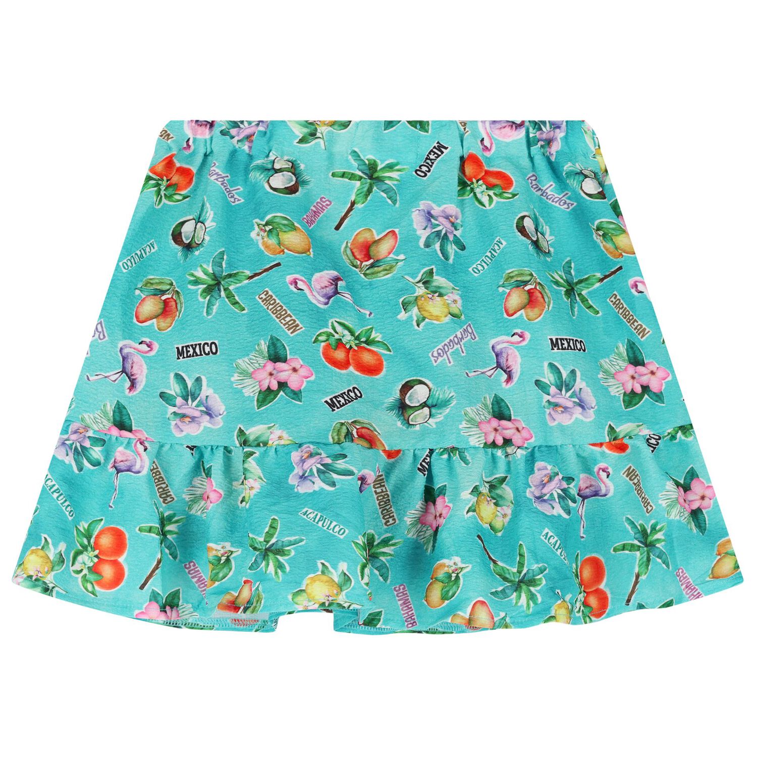 طقم تنورة باللون الأزرق للبنات, 1, hi-res image number null