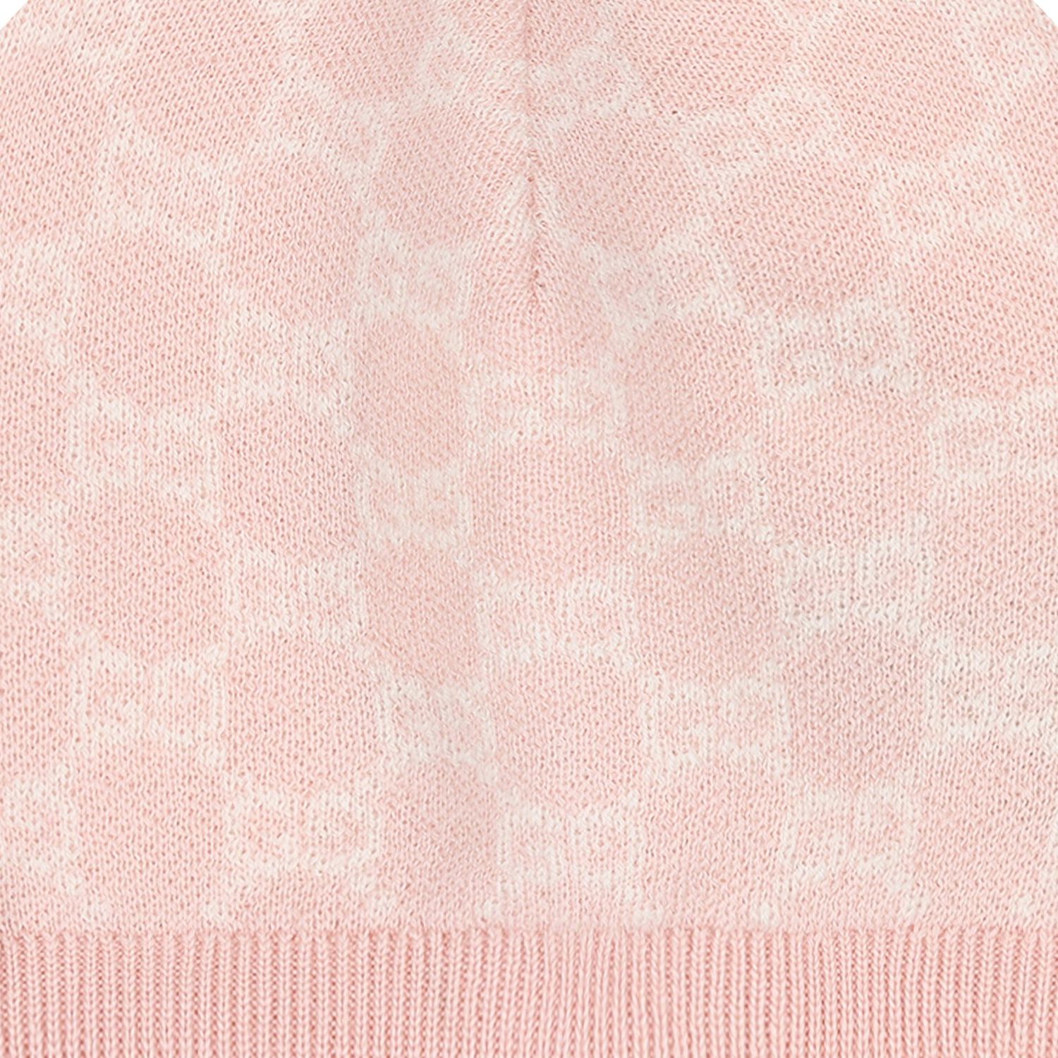 قبعة وردية للبنات بشعار GG, 2, hi-res