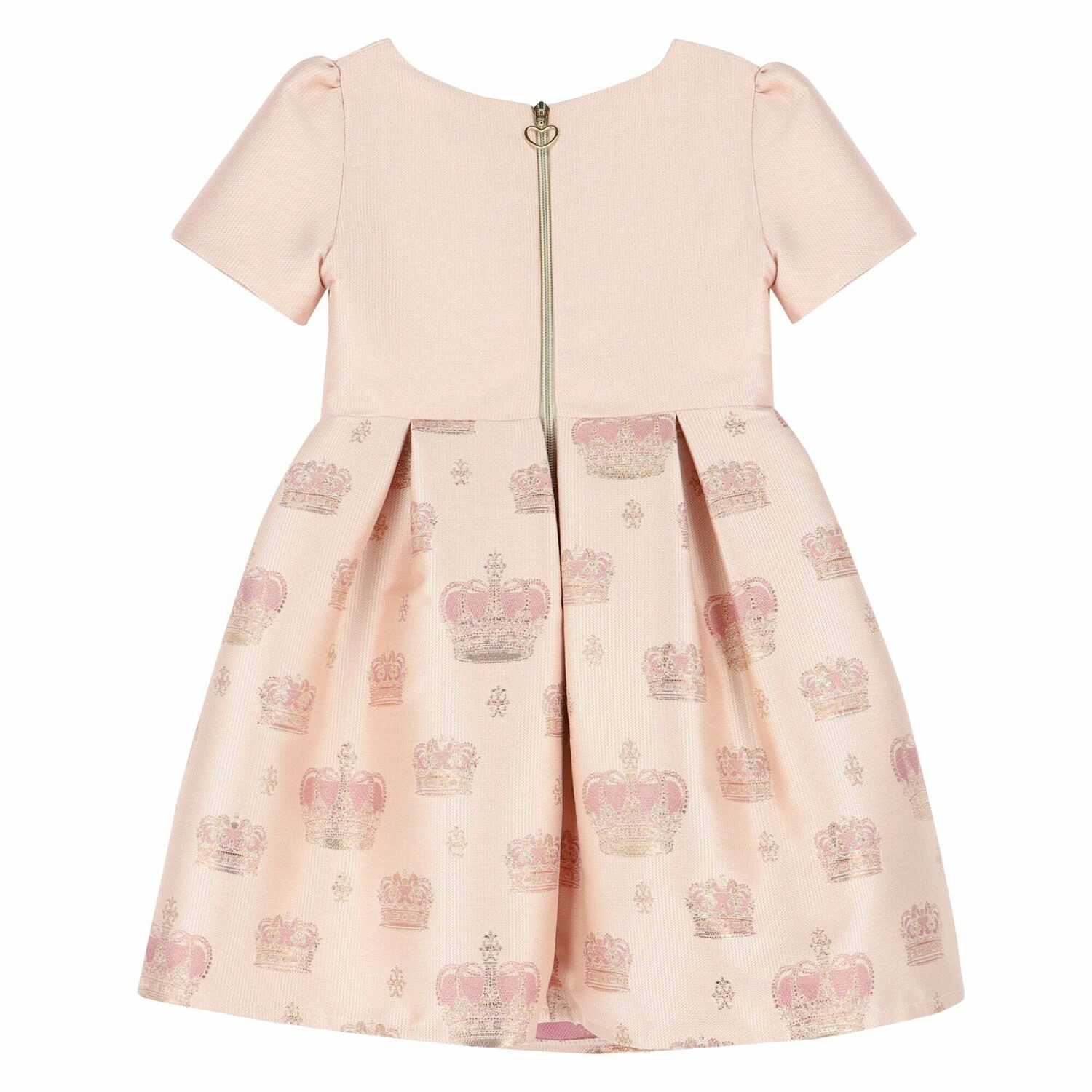 Girls Pink & Gold Embellished Dress, 2, hi-res image number null