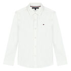 Boys White Logo Shirt, 1, hi-res