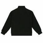 Boys Black Zip Up Top, 1, hi-res