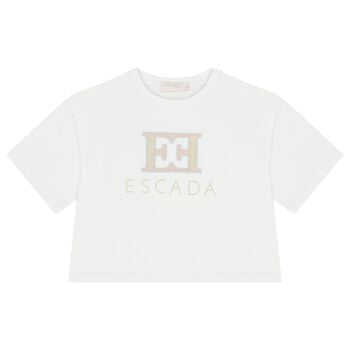 Girls White Logo T-Shirt