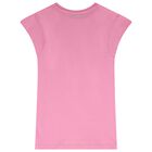 Girls Pink Logo Dress, 1, hi-res