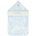 Blue & Ivory Geo Map Baby Nest, 2, hi-res