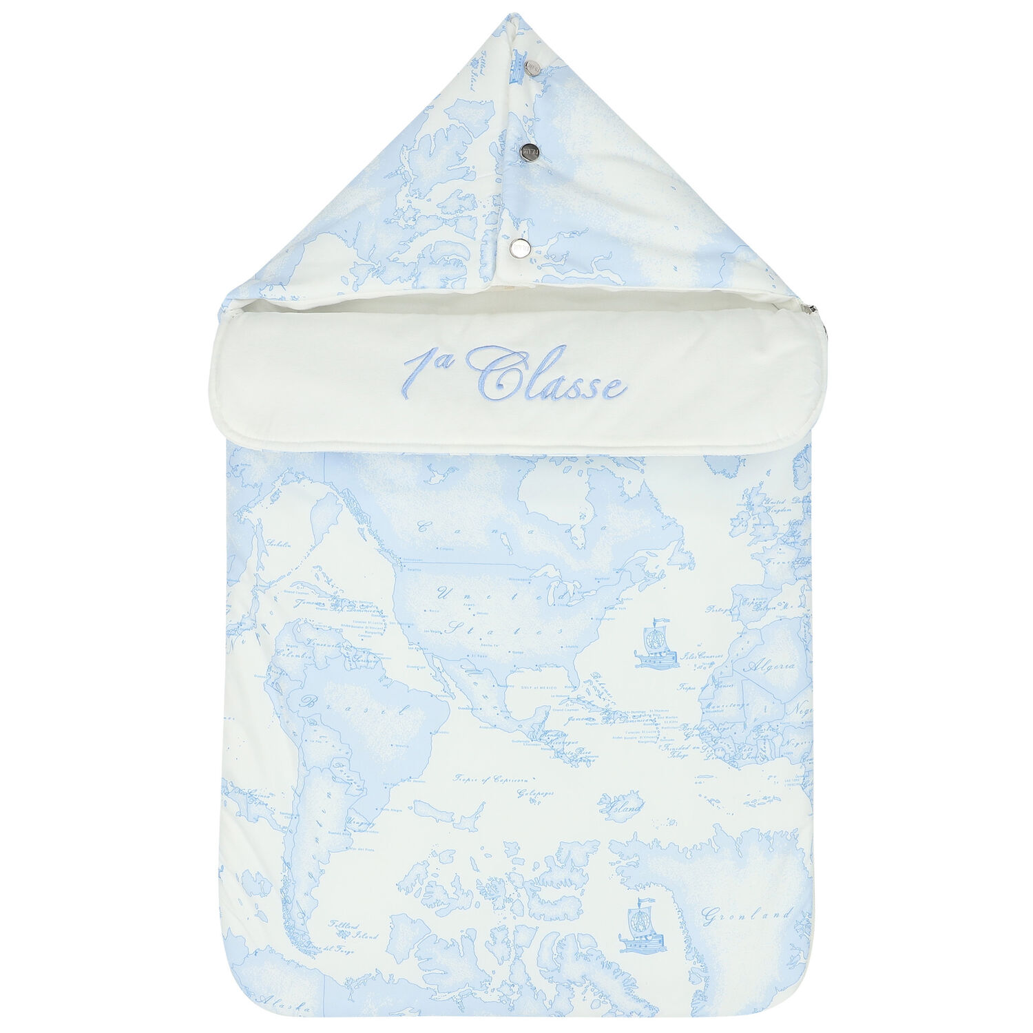 Blue & Ivory Geo Map Baby Nest, 2, hi-res image number null