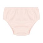 طقم بنات فستان بالشعار باللون الوردي, 1, hi-res