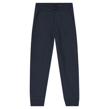 Boys Navy Blue Logo Joggers