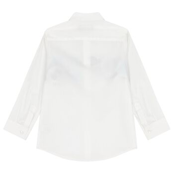 Boys White Logo Shirt