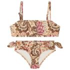 Girls Pink Floral Bikini, 1, hi-res